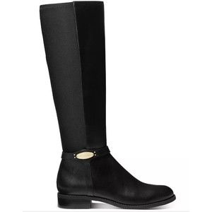 $275 MICHAEL Michael Kors Womens Finley Riding Boots Black Size 5.5 NEW